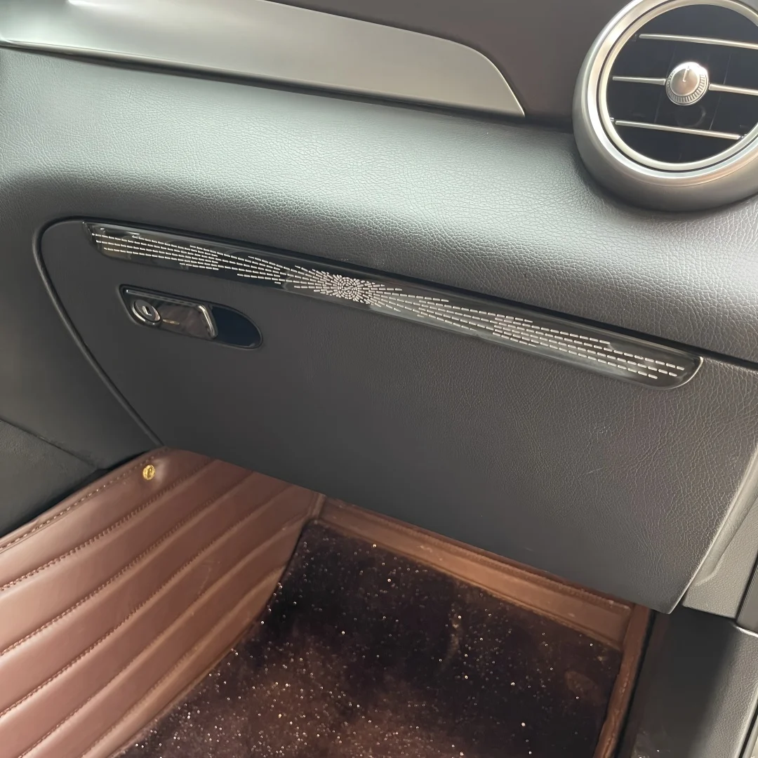 For Mercedes-Benz W205 C-Class W213 E-Class X253 GLC interior modified co-pilot storage box handle decorative bright strip