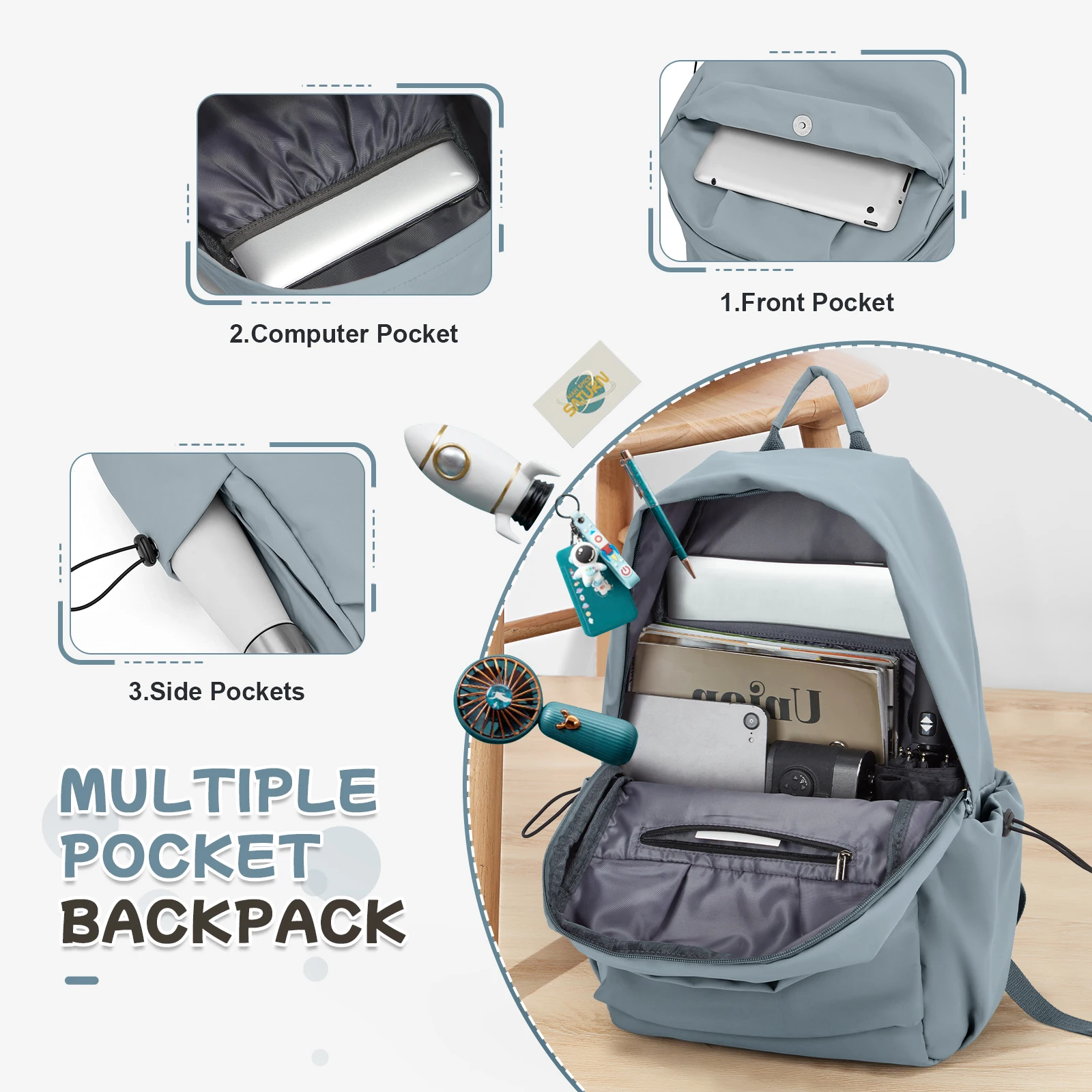 Simple Versatile Backpack For Men Women, Large Capacity Teens High And Junior High School Students School Bag, Computer Backpack