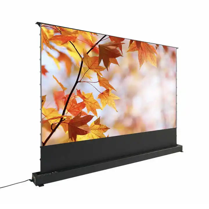 

100 inch Long Throw Motorized ALR Floor Rising Projector Screen Daylight Projection Home Meeting Use