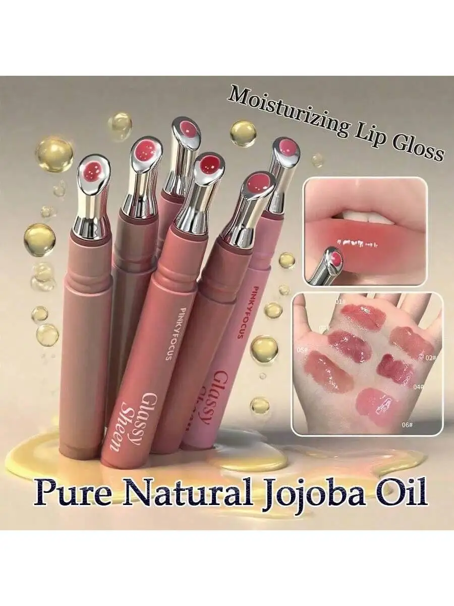 Lightweight, Moisturizing, Long-Lasting Lip Gloss - Hydrating, Plumping, Non-Sticky Formula To Smooth Lips, Vibrant Color