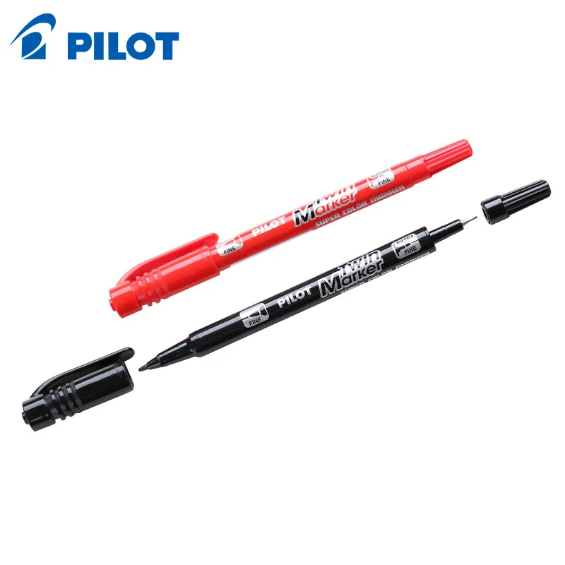 Pilot Oil-Based Permanent Marker Pen,2in1 Dual-Tip Fine&Bold,Quick-Drying Waterproof Smudge-Proof Indelible for Drawing,Signing