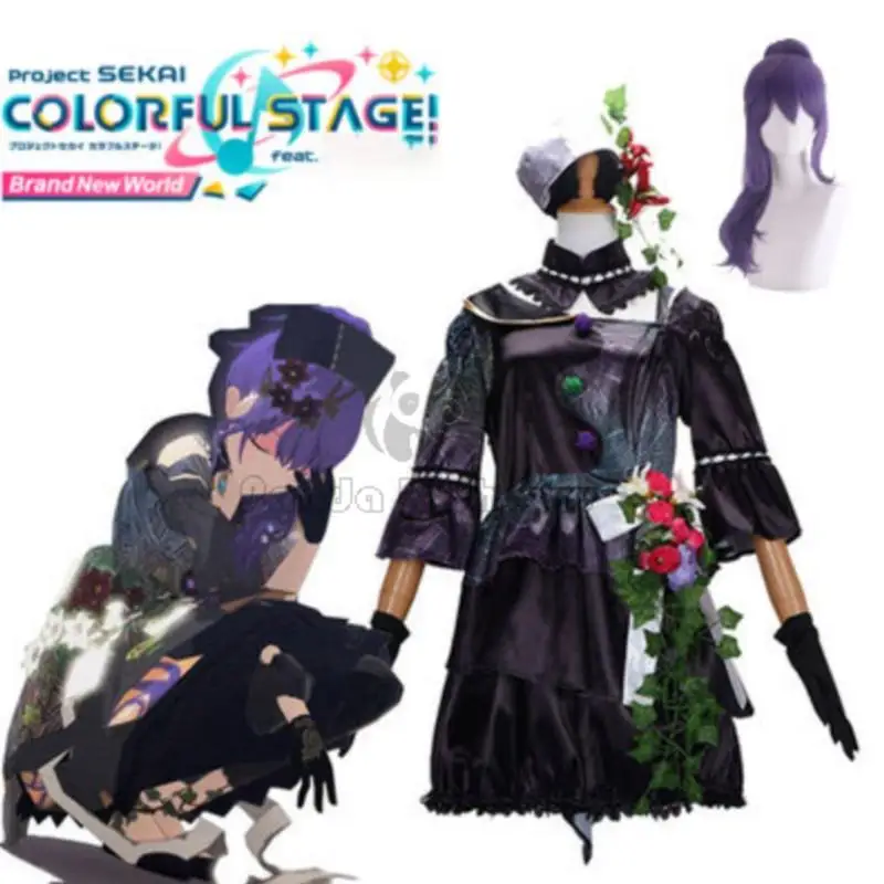Project Sekai-Disfraz de escenario colorido para hombre y mujer, traje de juego de Halloween, vestido de Lolita, Hazard 25:00 en Nightcord Asahina Mafuyu