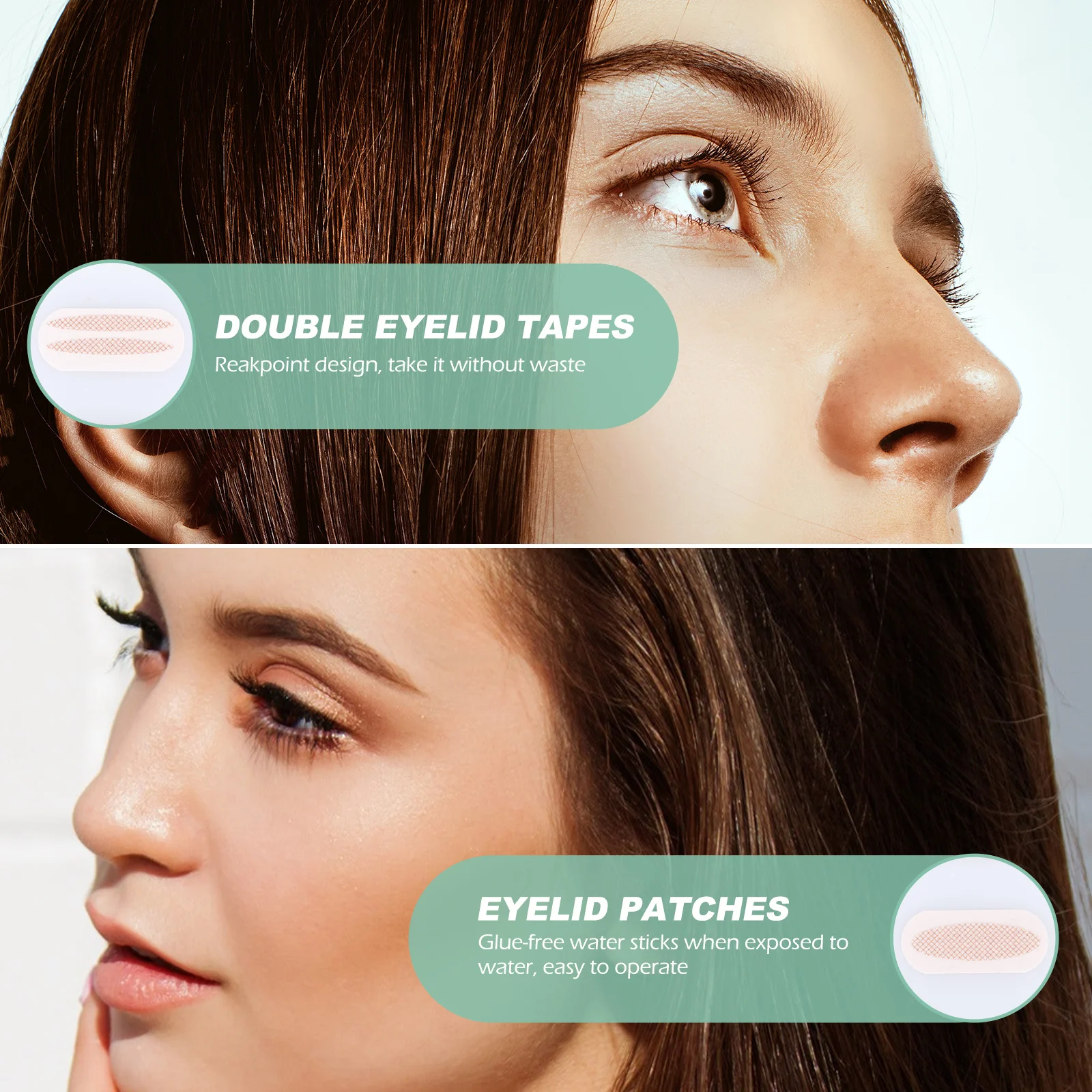 200Pairs غير مرئية مزدوجة شريط لاصق للجفن الطبيعي بقع ماكياج العين أداة غير مرئية ملصقات العين لوازم التجميل
