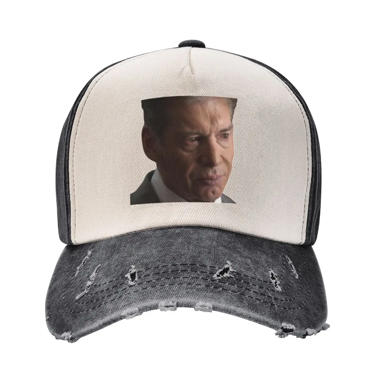 Vince McMahon Crying Tearing Up Sad Meme Humor Baseball Cap New Hat Anime Sun Cap Women Caps Men's