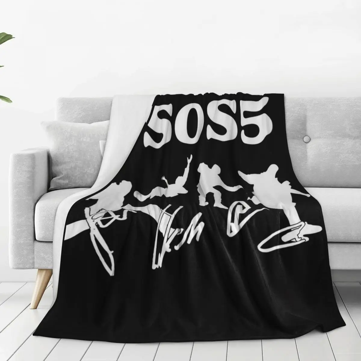 5sos Merch 5 Seconds Of Summer 5sos5 Blankets Fleece Multi-function Throw Blankets For Home Bedroom Outdoor Throws Bedspread