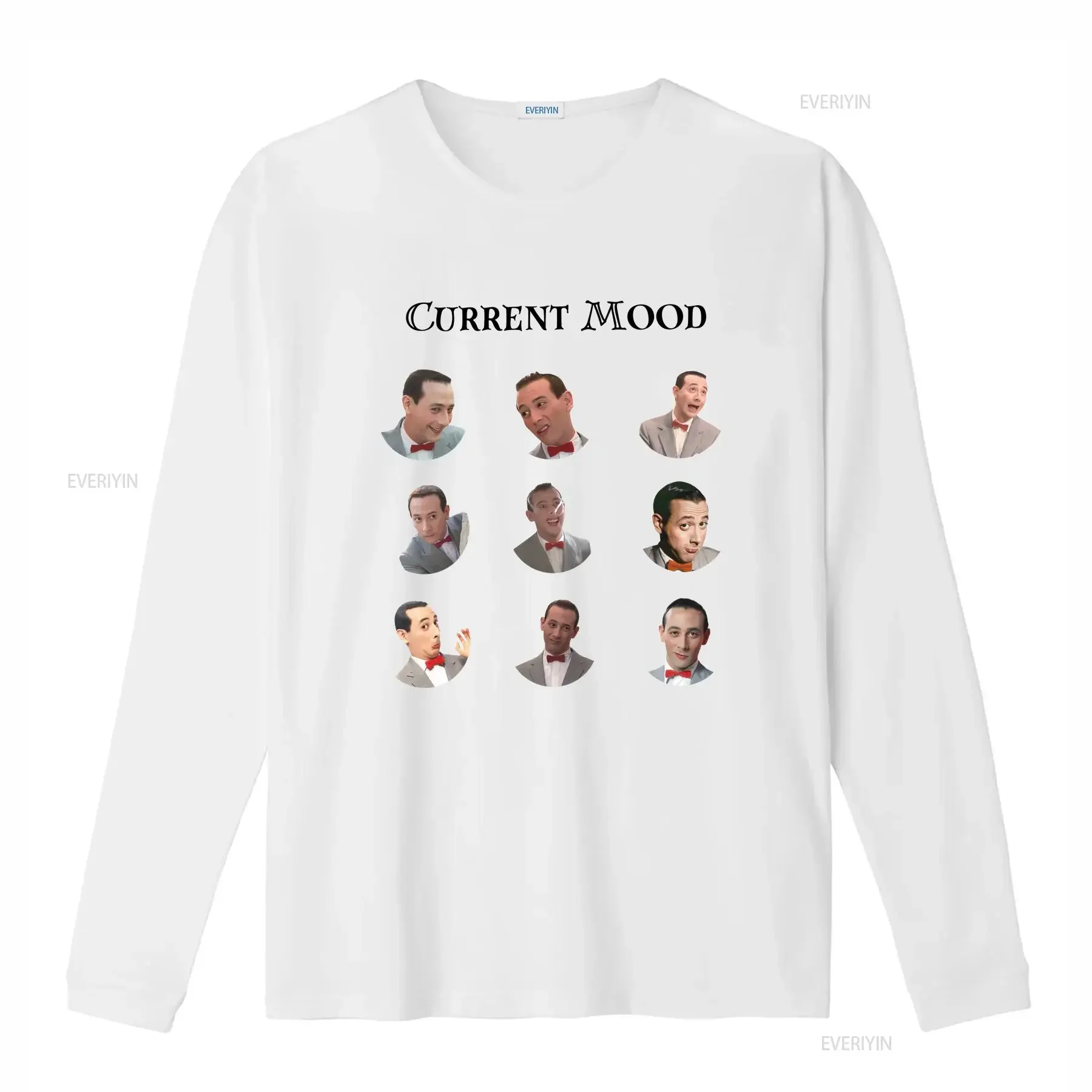 Pee Wee Herman Paul Reubens Current Mood T Shirt Funny 80s Movies Vintage Humor Movie TV Show vintage Washed graphic Versatile