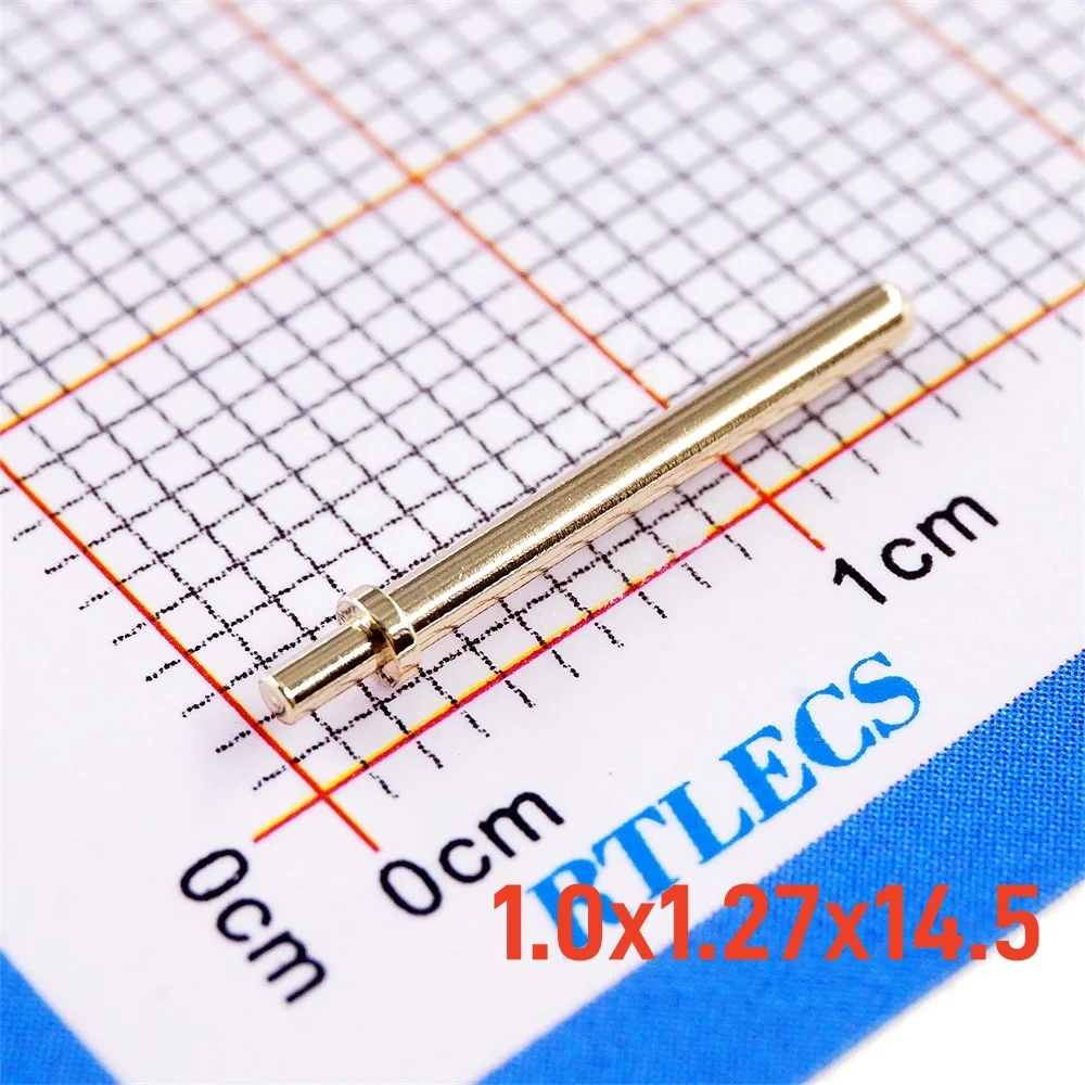 50/200 Pcs Printed Circuit Male PCB Pins Press-Fit Tip 1 1.3 2.0 MM Diameter Single Brass Plated Gold 1u Nickel Connector