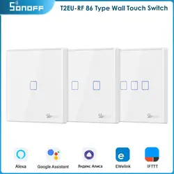 SONOFF T0US TX Wifi Smart Wall Light Switch Timer 1/2/3 Gang Voice/APP/Touch Control Works With Alexa Google Home IFTTT