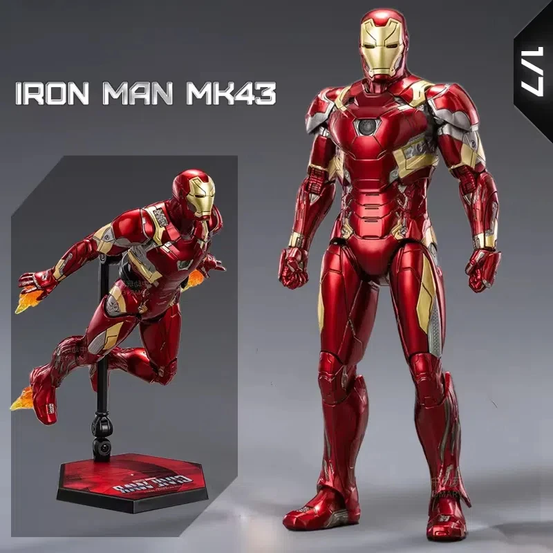 

1:7 Genuine Iron Man Action Figure Model Mk42 Mk43 Mk46 Diy Toy Tony Stark Legend Collection Assembled Model Gift