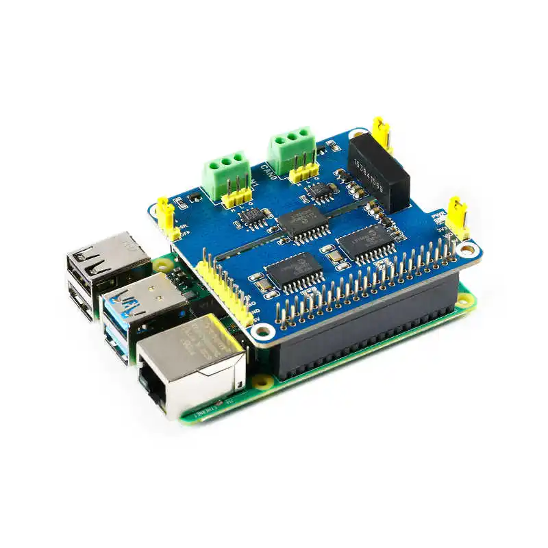 

Raspberry Pi Dual-Channel Isolated CAN Bus Expansion Board CAN Module On-board protection circuitry