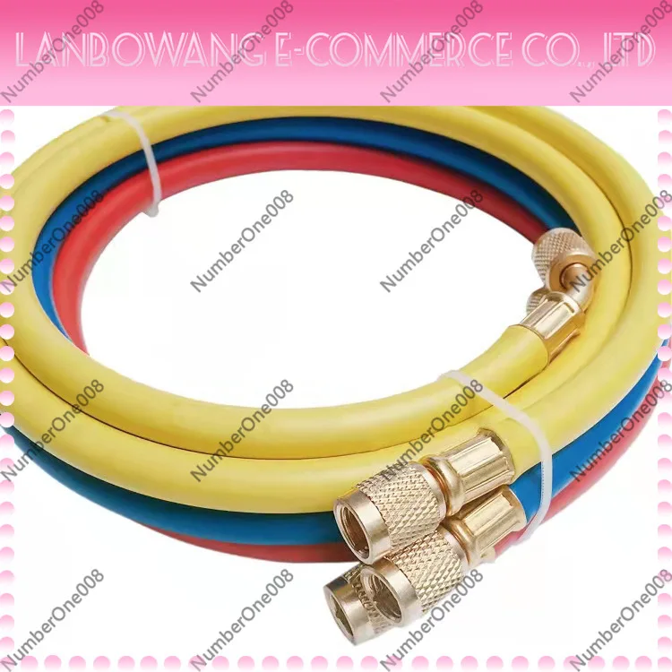 3-Color Refrigerant Charging Hose R22 R410A Car AC Hose Leak Proof Freon Filling Tube Repair Tool