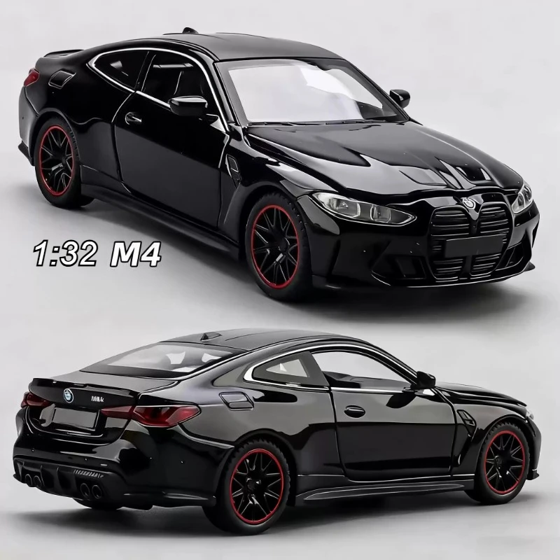 1:32 M4 Sports Car Simulation Alloy Model Diecasts Metal Car Model Collection Sound Light Toy Gifs
