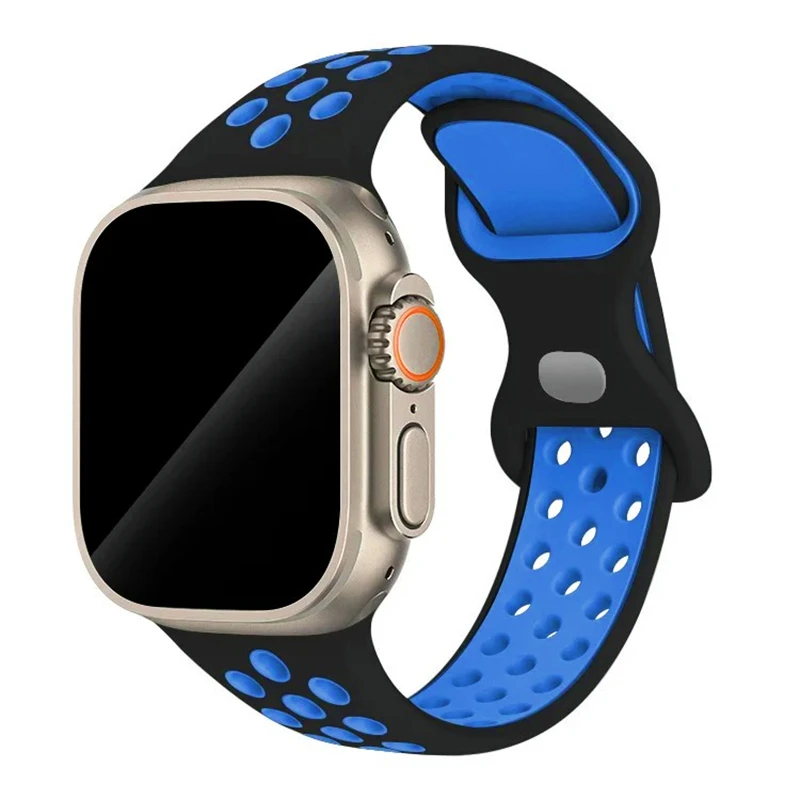 Sportarmband für Apple Watch Band 44 mm 45 mm 46 mm 49 mm/38 mm 40 41 mm Farbige Partikel Gummiband IWatch Ultra 11 10 9 8 7 6 5 SE