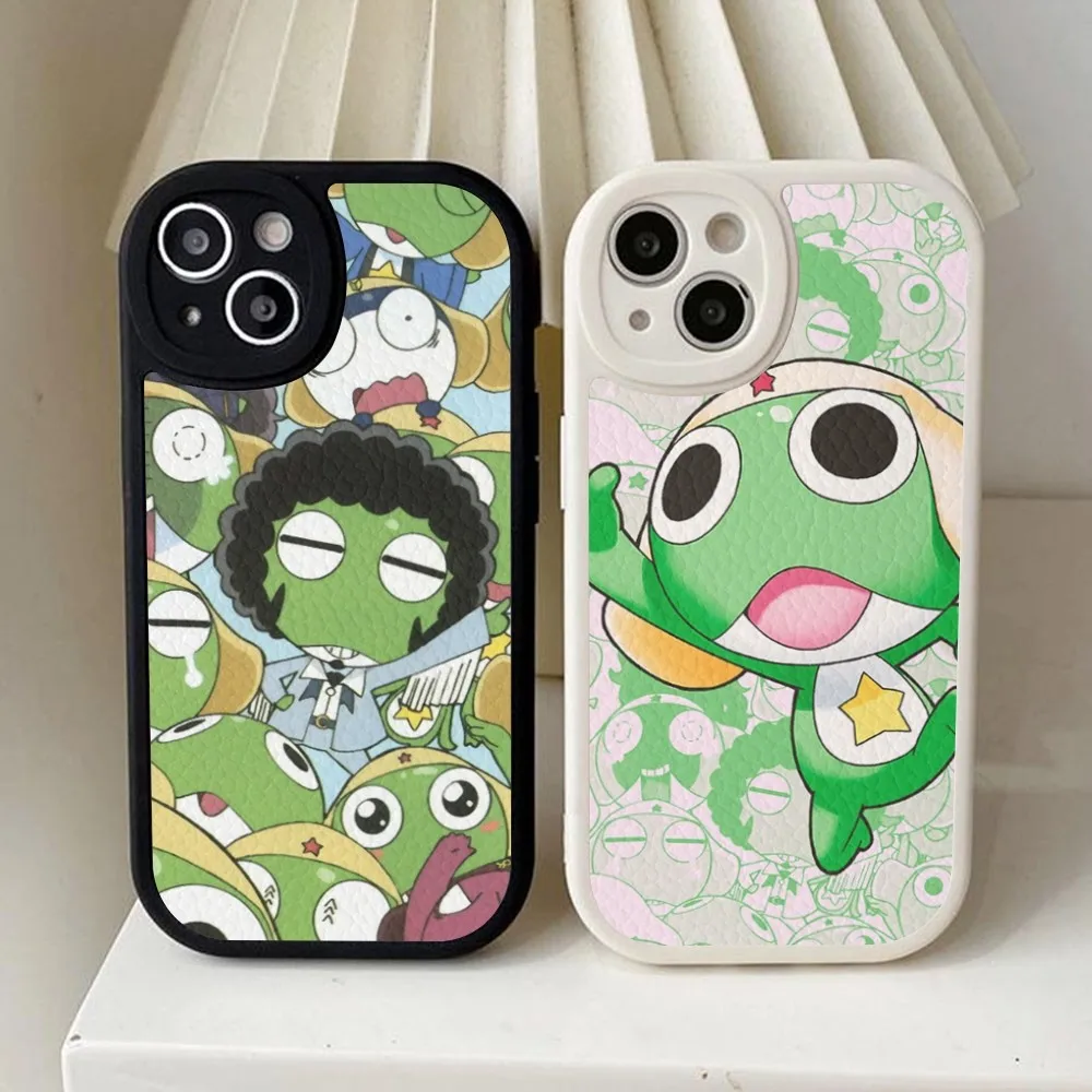 Cartoon Keroro Gunsou Frog Phone Case Hard Leather For iPhone 14 13 12 Mini 11 14 Pro Max Xs X Xr 7 8 Plus Fundas