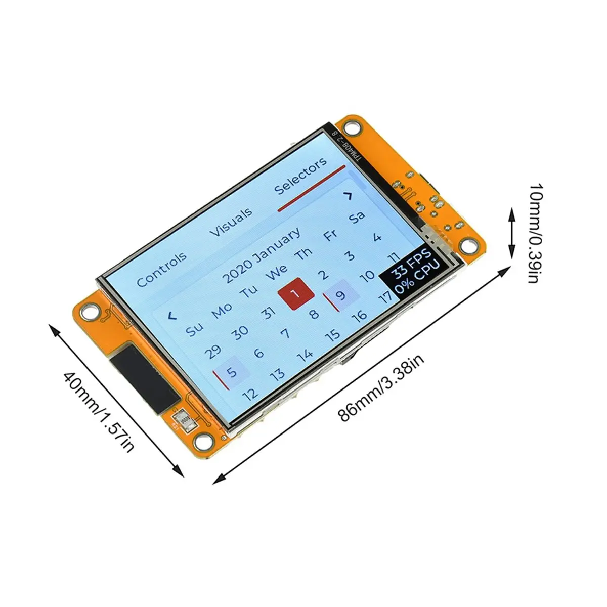 ~Tuesday DTD12052.8-Inch WiFi Bluetooth-Compatible Development Board with ST7789 TFT LCD Display,Type-C + Micro USB Dual Interfa