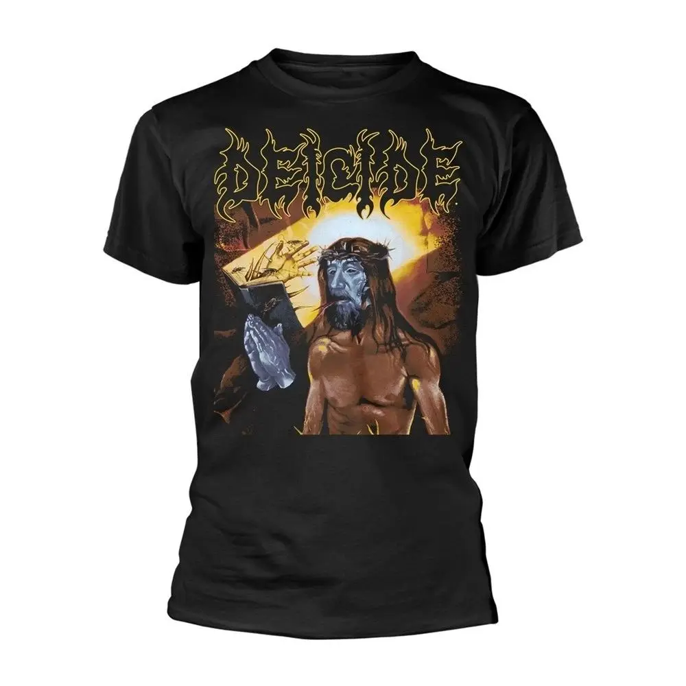 Punk Tops Gothic Vintage Cotton T-shirt Rock Death Metal Print Short Sleeve Casual Loose Round Neck Streetwear Unisex