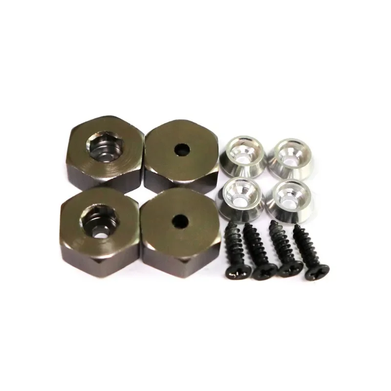 4 Stuks 5Mm Tot 12Mm Metalen Combiner Wiel Hub Hex Adapter Voor Wpl D12 C24 C34 B24 B36 Mn D90 D99 Rc Auto Upgrade Onderdelen