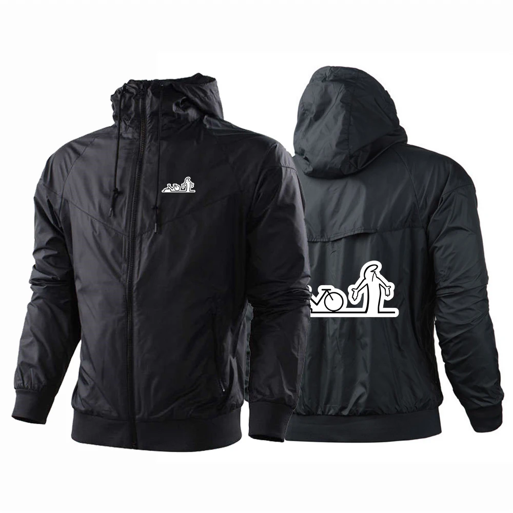 

Забавный велосипед La Linea с удивительным принтом 2025, новинка весны и осени, модная ветровка с пятицветной строчкой, тонкая дышащая куртка