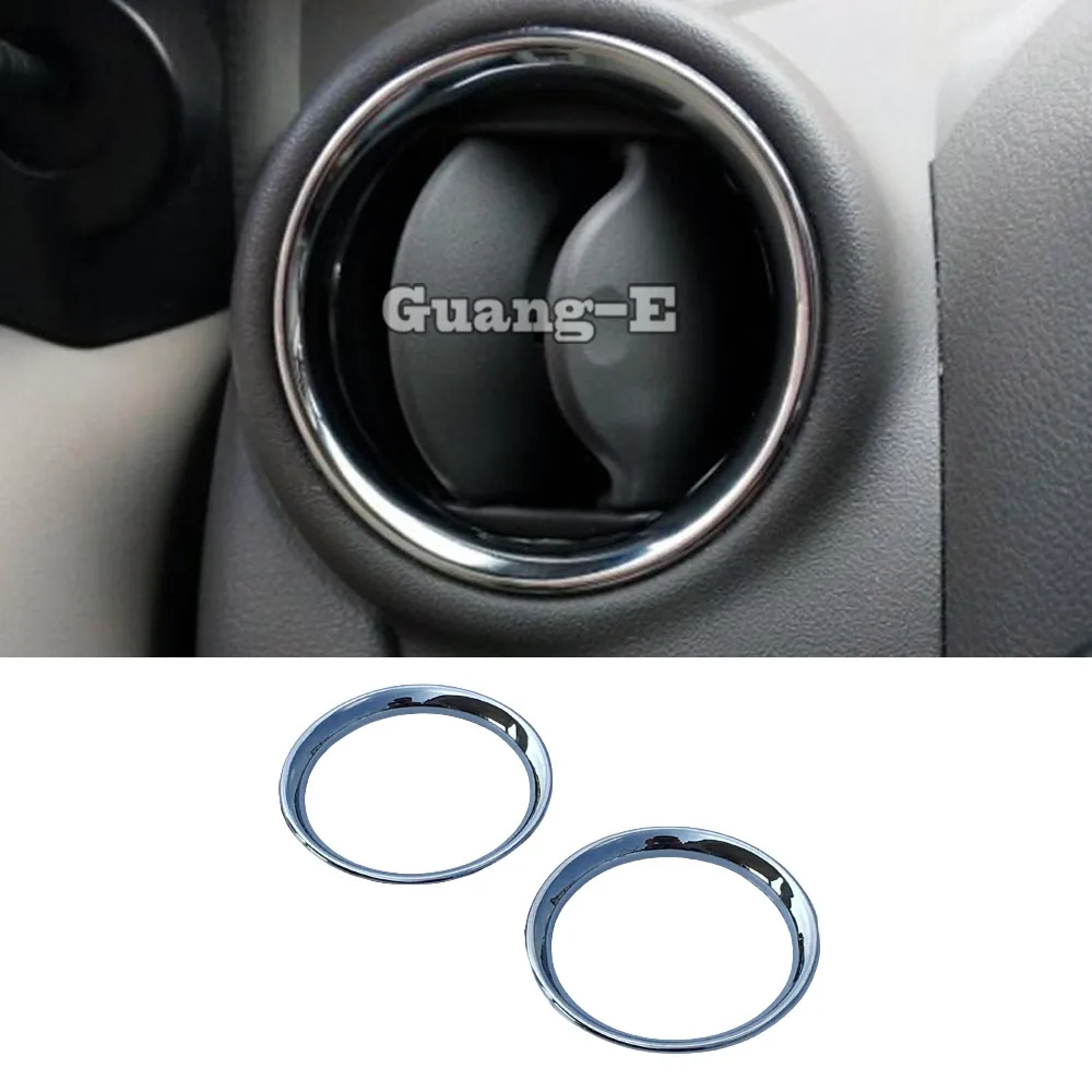 For Nissan March 2011 2012 2013 2014 2015 2016 2017 Car ABS Chrome Air Conditioning Outlet Vent Styling Garnish Cover Frame Trim