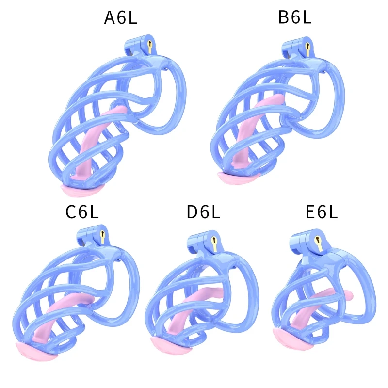 2024 New S Spiral Chastity Lock Anti Cheating Chastity Device Male Cock Cage with 5 Sizes Penis Ring Male Sex Toys Adult Sex Toy