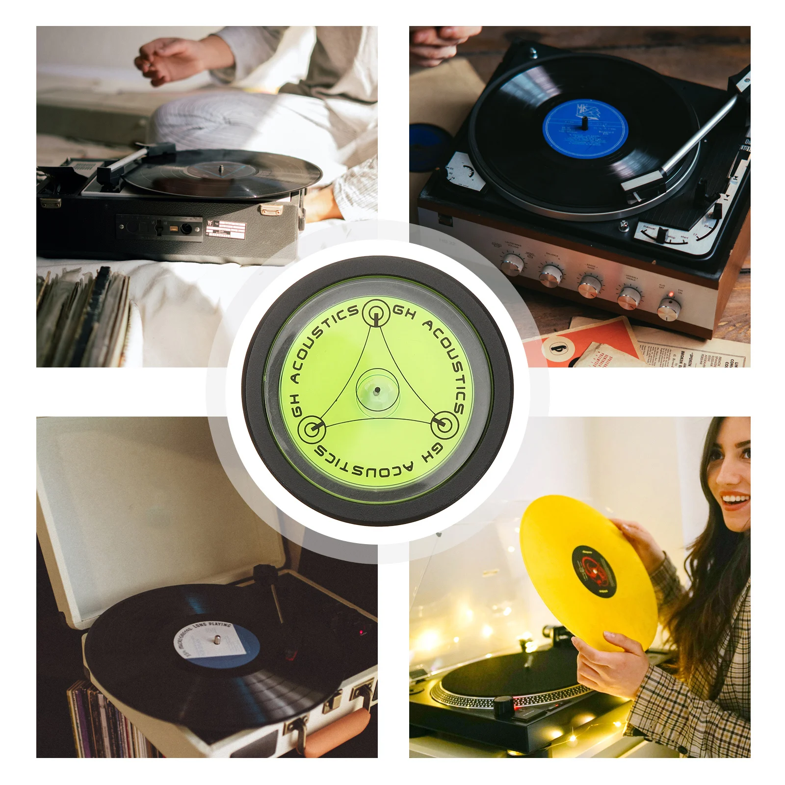 

Vinyl Records Accessories Disc Stabilizer Aluminum Weight Stabilizer for Turntable Player Anti-Vibration Record Clamp Improved