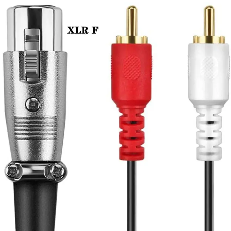 RCA Line Audio Cable 2RCA To XLR Cannon Male Female/Male Double Lotus To Cannon Audio Cable 0.15m/1.5m/3m