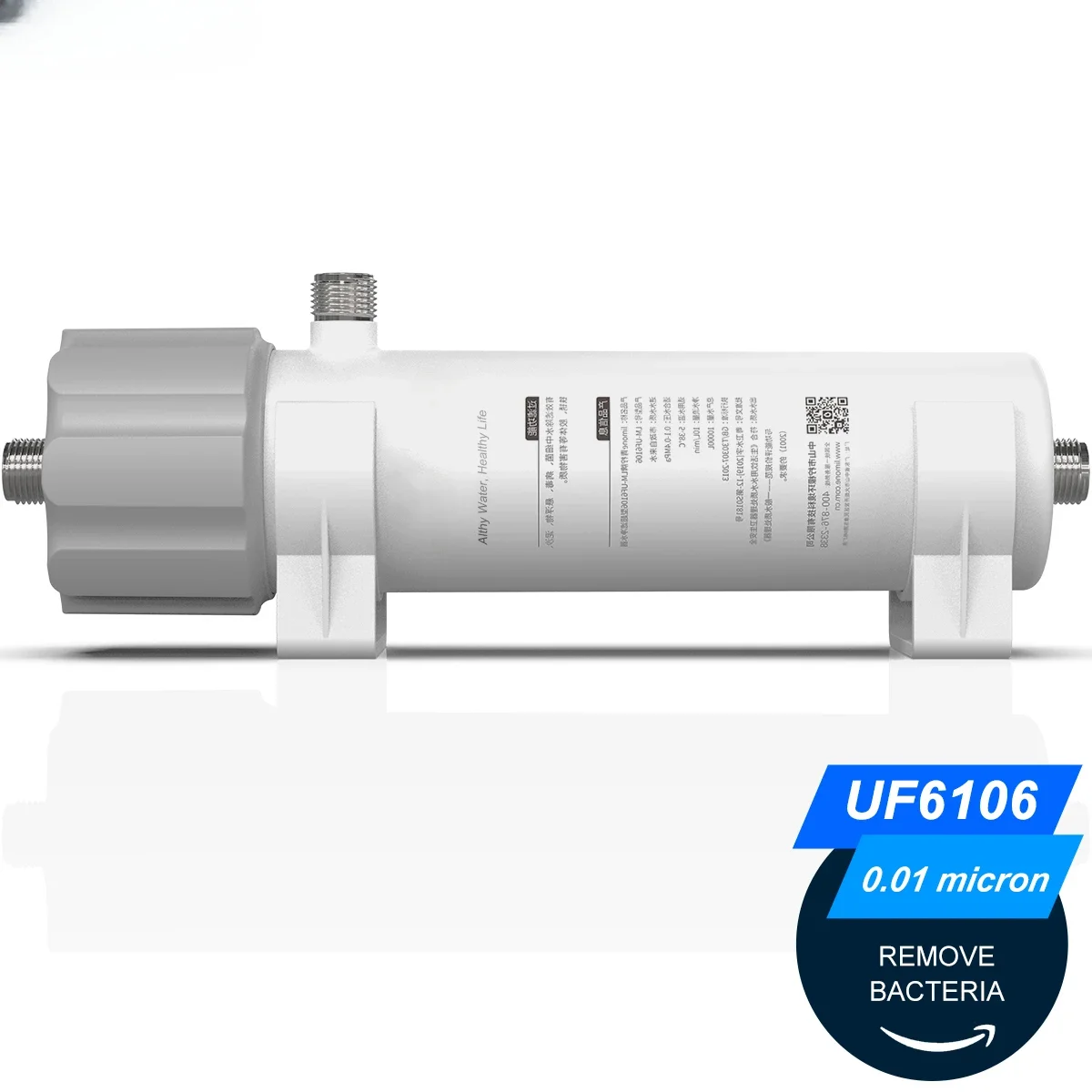 0.01μm PVDF Ultrafiltration Water Filter Purifier System for Bacterial Reduction, Washable UF Membrane,  Drinking Water