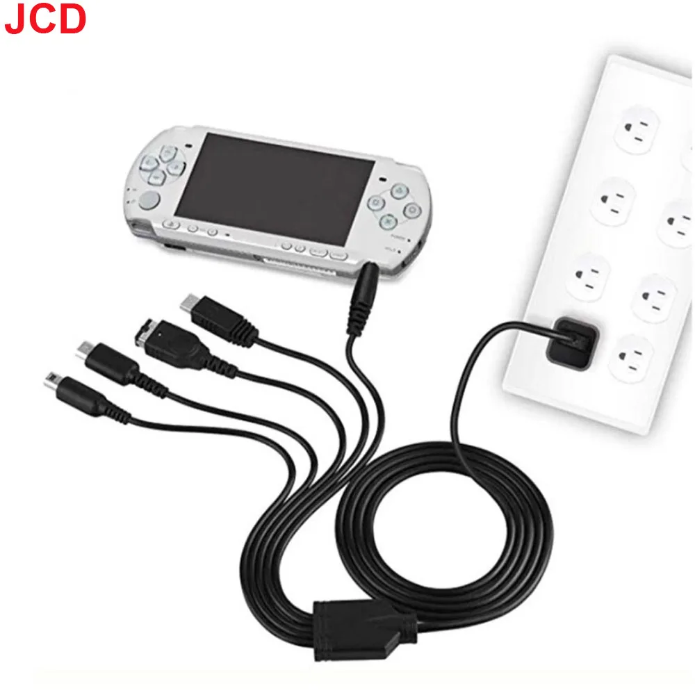 JCD 5 in 1 USB Charging Cable For NEW 3DS XL NDS Lite NDSI LL WII U Charger For GBA For PSP 1000/ 2000 3000 Gaming Cable