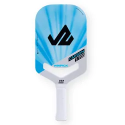 Winpick Paddle per Pickleball termoformato Raw T700 superficie in carbonio con racchetta da Pickleball dal Design senza bordi Unibody ad alta grana e Spin