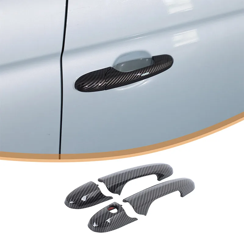 Für Fiat 500 Und Abarth 595 695 2007-2025 ABS carbon faser Auto Türgriffe Dekorative Abdeckung Trim außen Zubehör