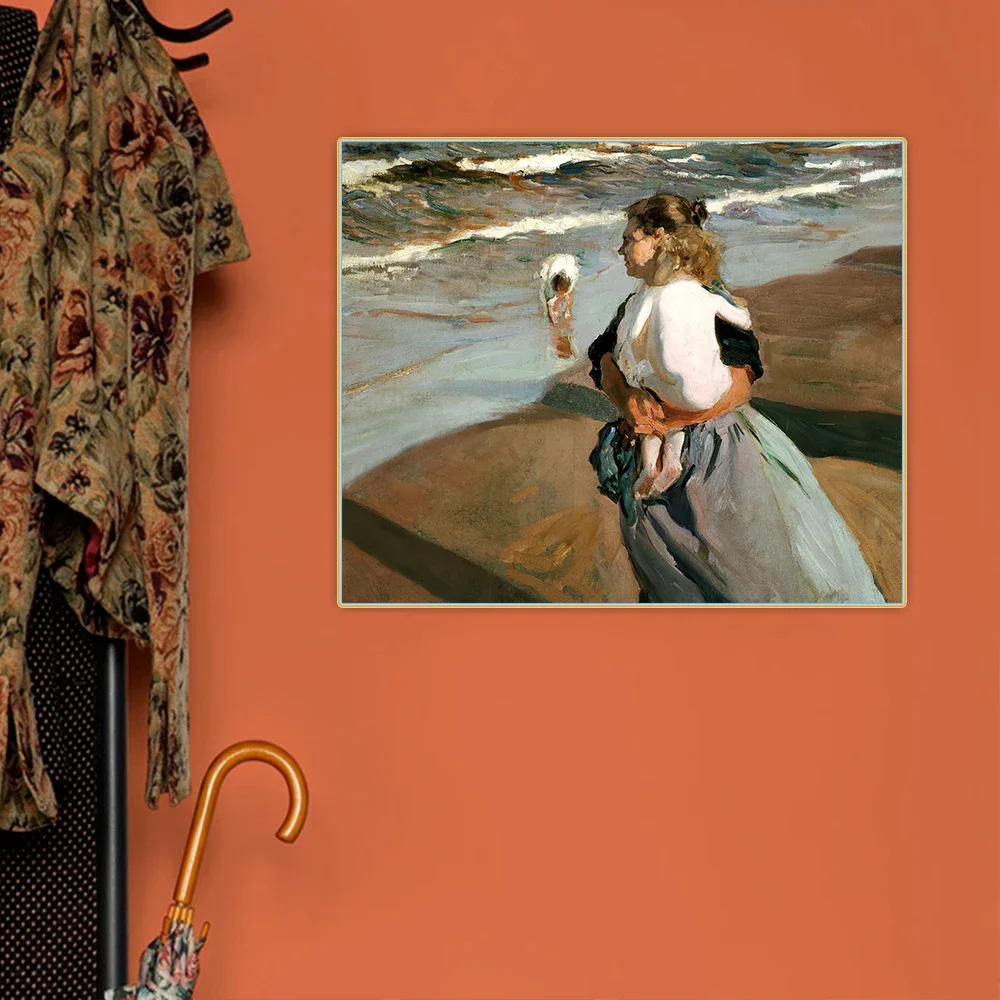 Citon Joaquin Sorolla《The Little Granddaughter》Canvas Oil Painting Artwork Poster Decorative Picture Wall Decor Home Decoration