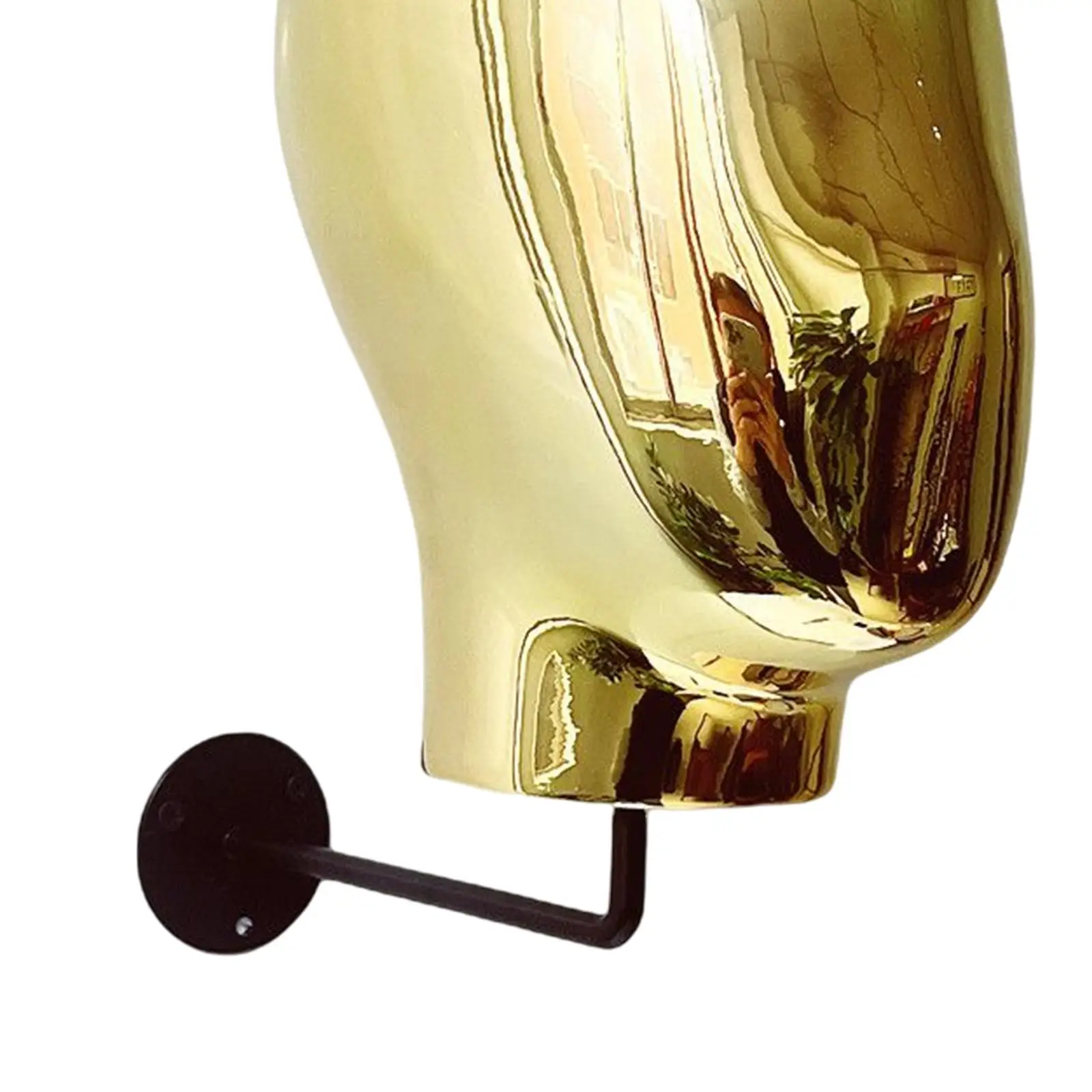 حامل قبعة معدني مزخرف على الحائط بتصميم عتيق للمنزل، ذهبي #6