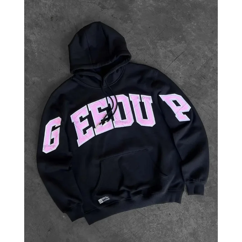 ❤ ❤ 2025 ملون إلكتروني طباعة المتضخم هوديي المرأة الأوروبية والأمريكية الشارع ملابس عصرية ريترو بسيط البلوز S جديد ★ ☆