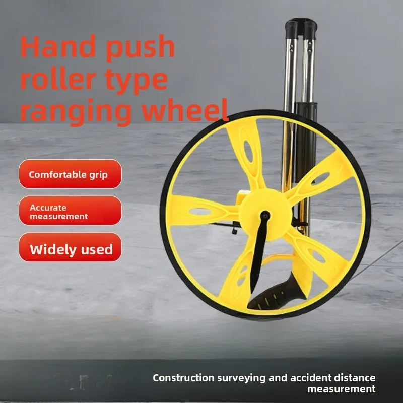 Outdoor High‑Precision Measuring Wheel Rubber‑Coated Large Mechanical Wheel Hand‑push Distance Survey Tool