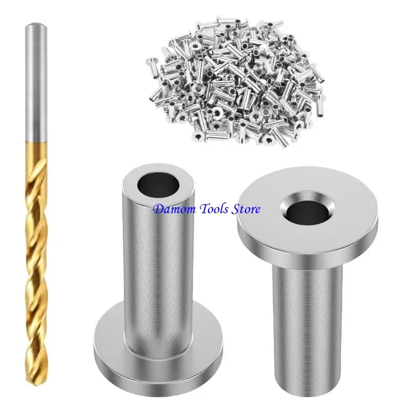 

57BE Steel Cable Railing Protective Sleeves set Outdoor Cable Railing Solution Railing Protector for Wood Post Balustrades