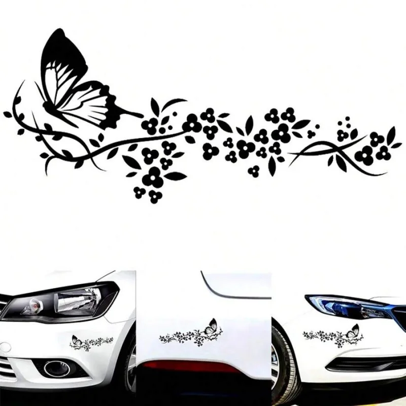 Dancing butterfly car stickers, car window impact-resistant scratch protection stickers, car and motorcycle exterior stickers