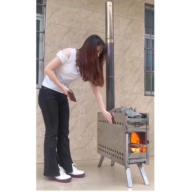 Factory Direct Sales Tent Cassette Stove Extra Large Space Heating Stove Long Time Continuous Heating Wood Stove Wholesale