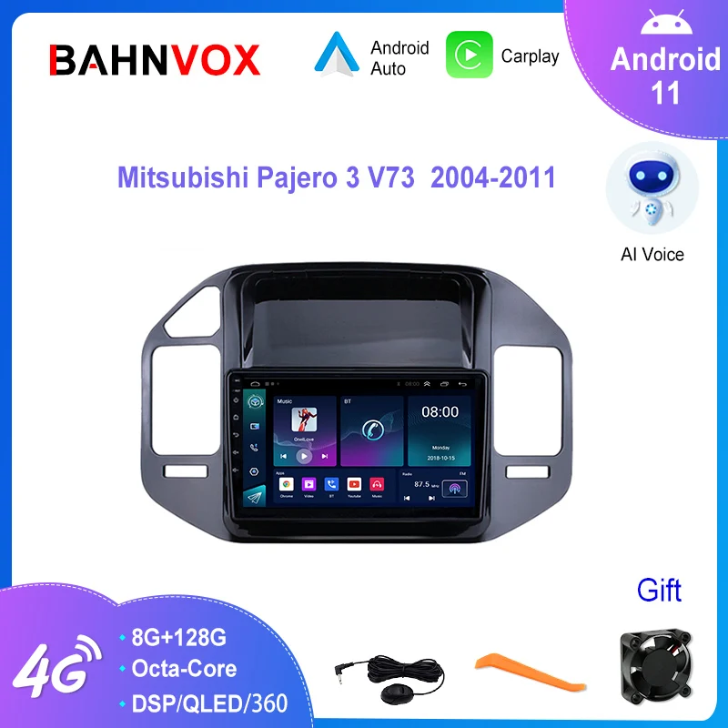 

9" Android 11.0 Car Radio for Mitsubishi Pajero 3 V73 2004-2011 GPS Navigation Stereo Multimedia Player 4G Carplay Head Unit DSP