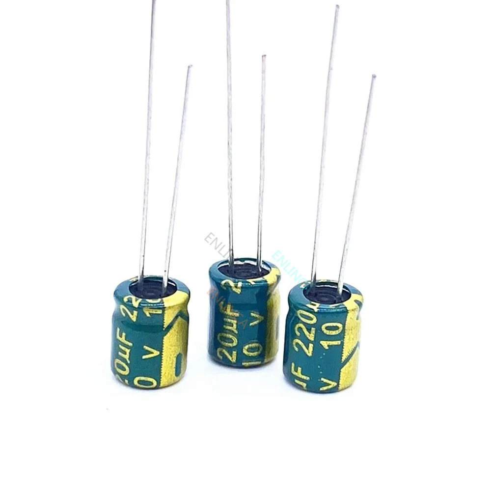 20pcs/lot 10v 220UF Low ESR / Impedance high frequency aluminum electrolytic capacitor size 6X7 220UF 20%