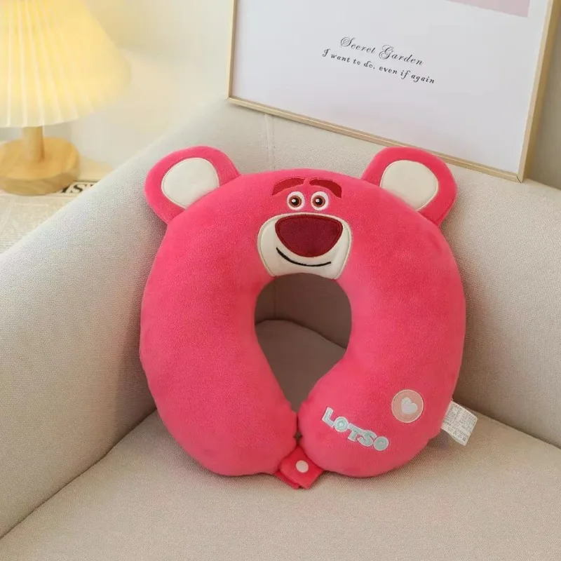 Cartoon Stich U-förmigen Hals Kissen Kawaii Gefüllte Anime Komfortable Alien Sullivan Nickerchen Kissen Flugzeug Reise Kissen Weihnachten Geschenke
