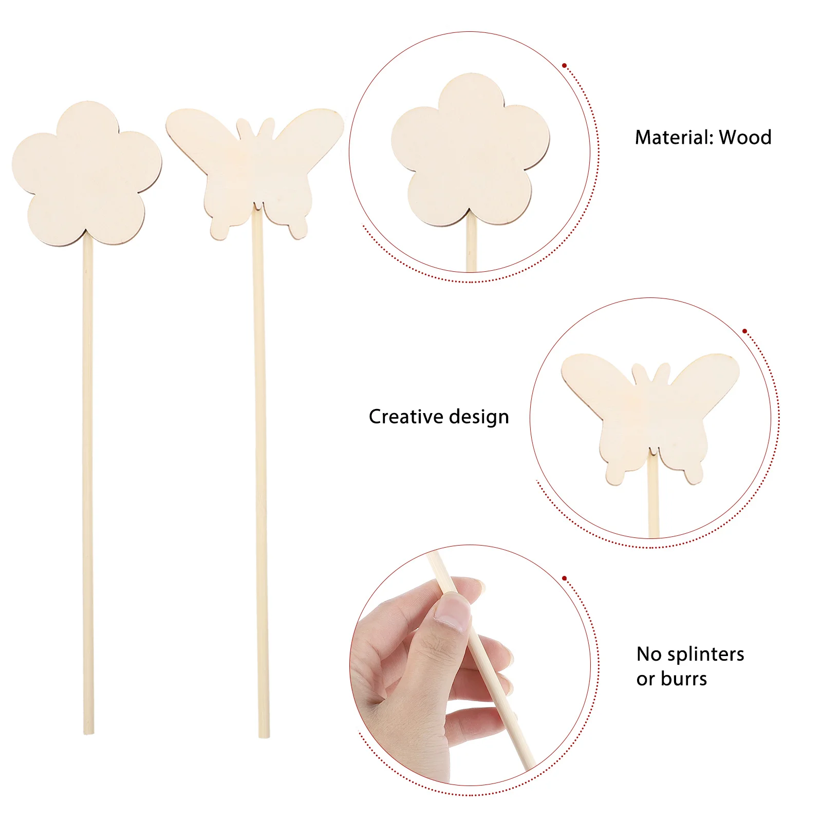 

12Pcs Magical Wooden Wands for Kids Creative Fairy Wand Craft Early Education Gifts for Girls Magical Wand Kids