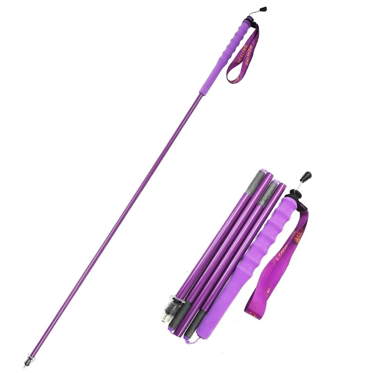 

T800 Carbon Fiber Trekking Poles - 5-Section Telescopic Folding for Hiking & Mountaineering