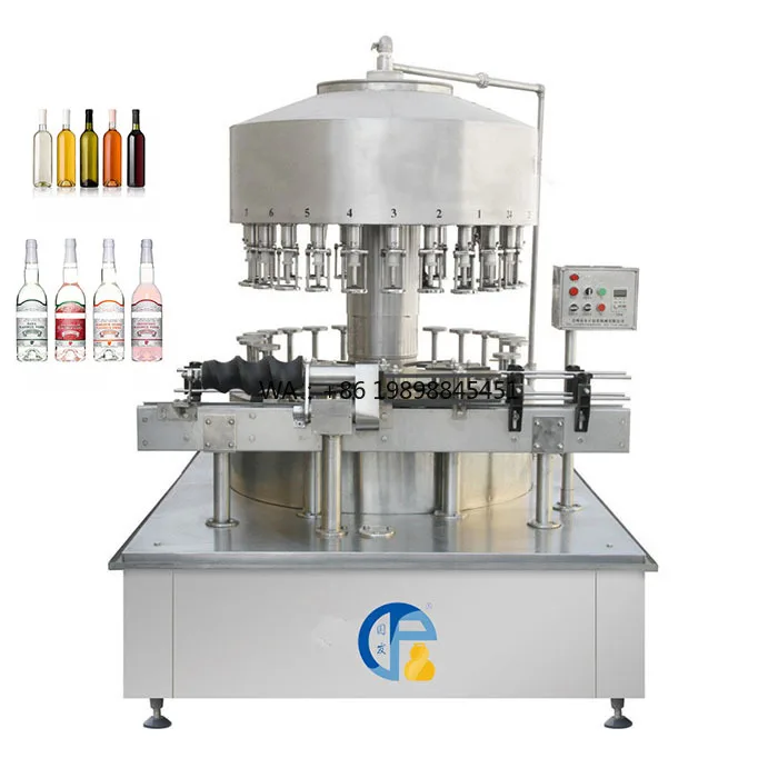 Wine Whisky Juice Vodka Liquor Rice Wine Beverages Factory Wholesale Automatic Bottle Filling 8 10 12 Nozzles