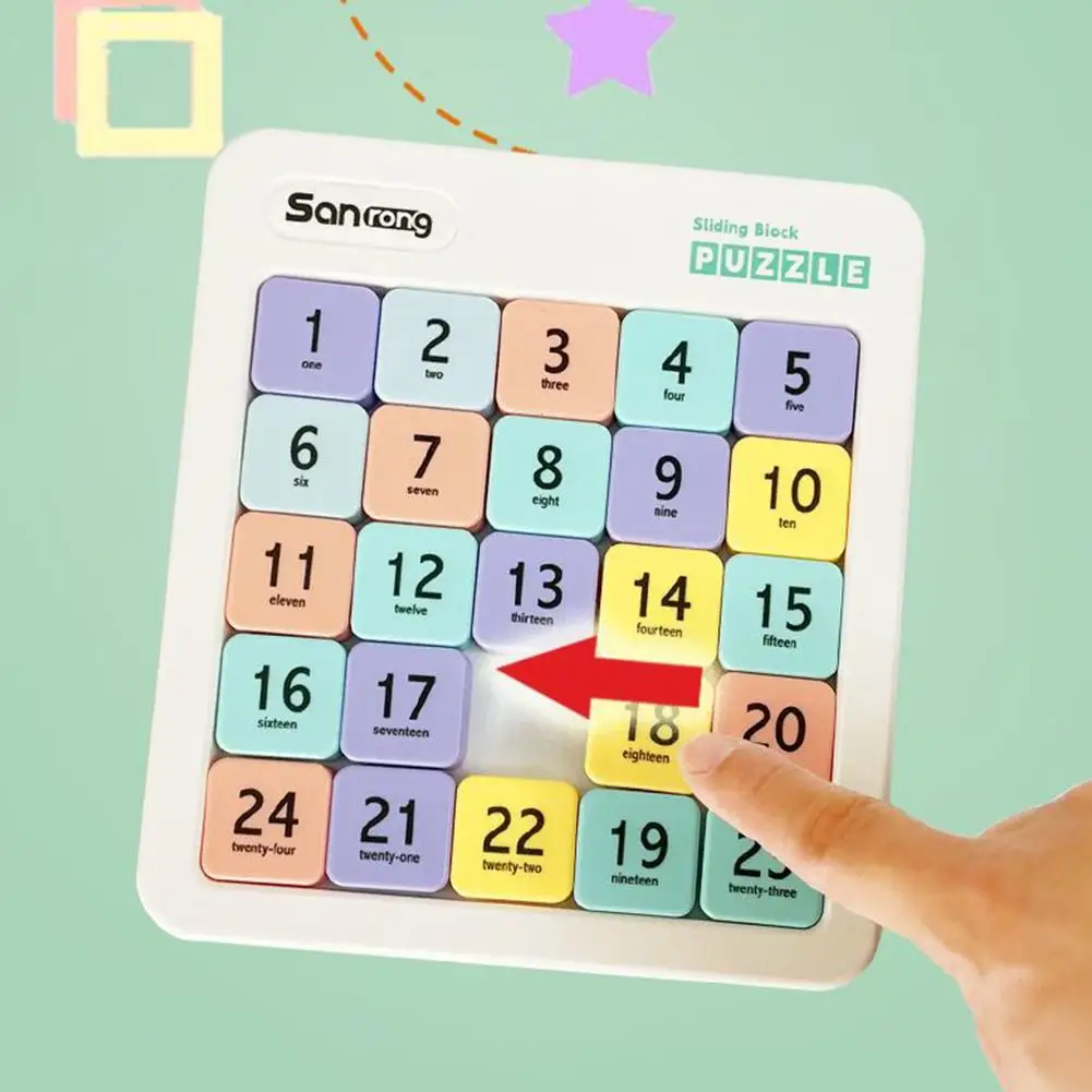 Magnetic Sliding Block Number Puzzle Arrangement Game Children Learning Math Puzzle Toys Children's Educational Toy