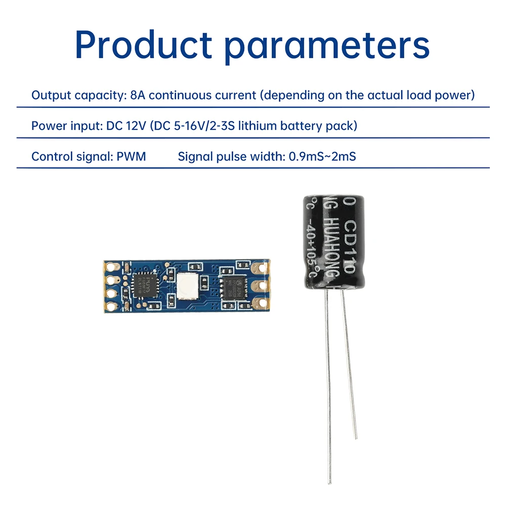 2S-3S DC 5V-16V 8A Mini RC Model Brushless ESC PWM Motor Driver ESC Board DL03 Micro Brushless ESC Controller