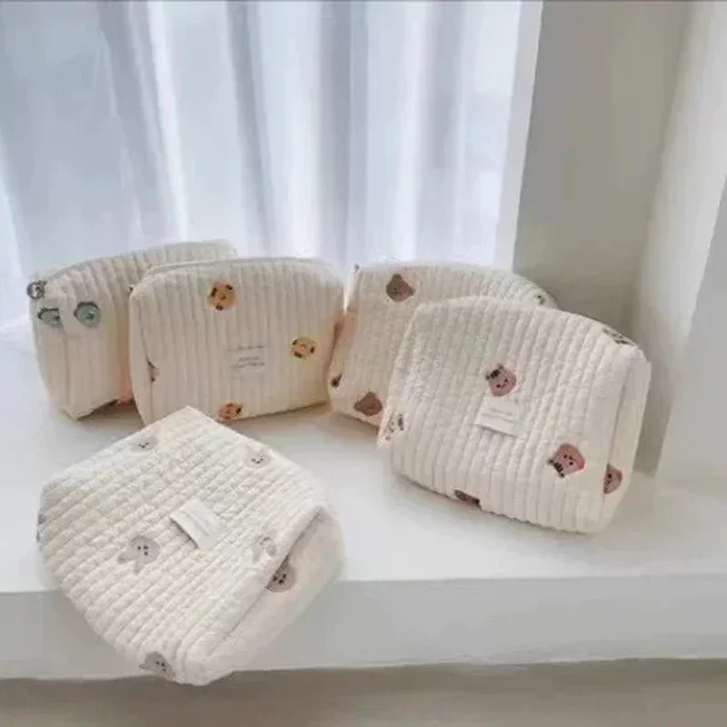 Tas popok bayi portabel, tas penyimpanan aksesori bayi, tas ibu bordir, Organizer Caddy, popok bayi quilt, tas popok portabel