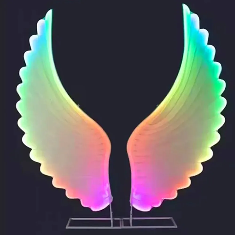 

Bright Led Angel Wings, Angel Wings Decorations Wedding Evenementiel Materiel Birthday Background Decoration Stage Backdrop