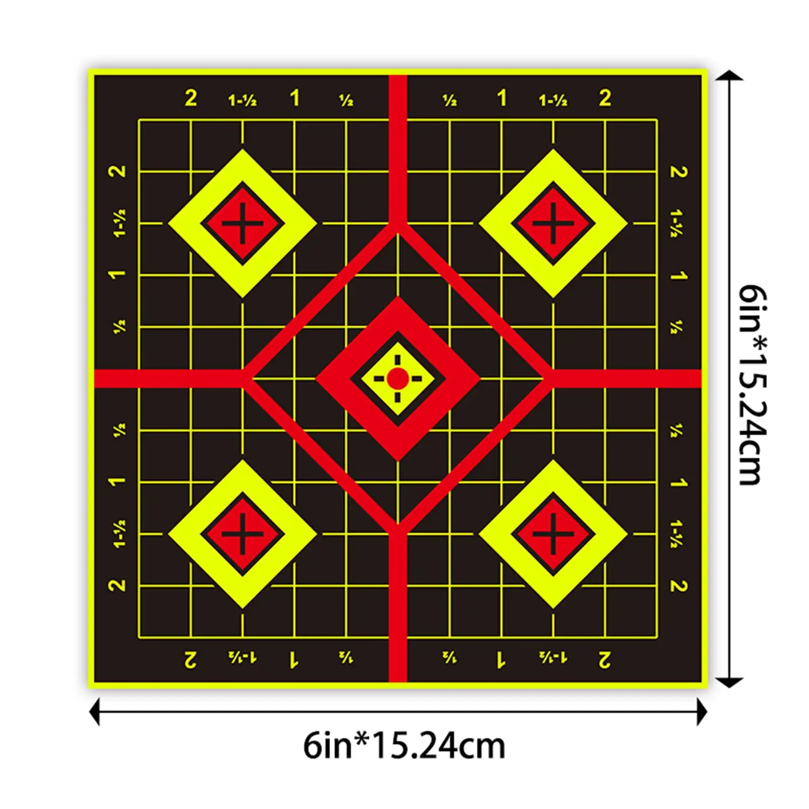20 Sheets/Pack 6inch Fluorescent Color Aiming Target Practice Splash Target Stickers Target Training Supplies Stickers Target Aiming Labels (Can Be Used for Aiming Practice)