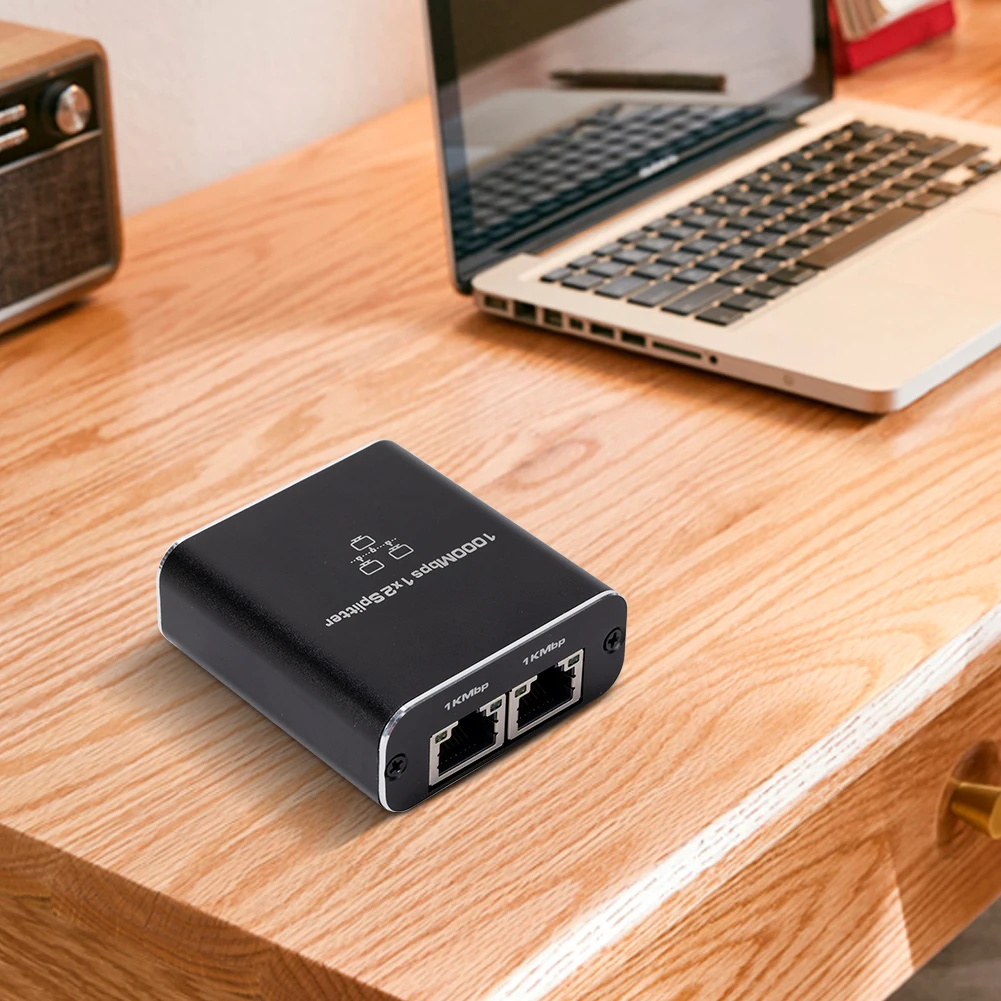 Divisor ethernet gigabit 1 a 2 com cabo de alimentação usb divisor lan de alta velocidade rj45 ethernet divisor para pc tv box roteador compartilhador