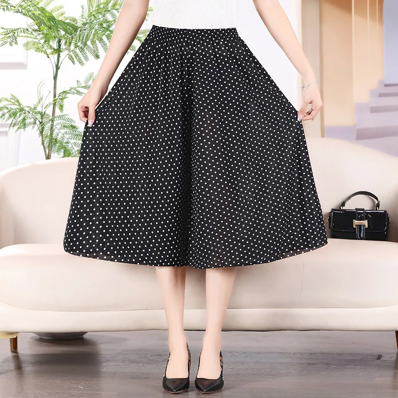 Women\'s Long Pants Skirt 2023 Summer Plus Size Fashionable Flower Print Women\'s Short Skirt Classic Home Casual Breathable Women